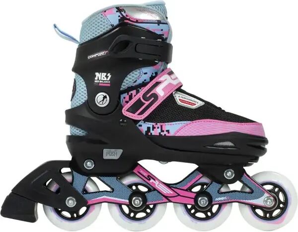 Girls Inline Skates SFR Pixel Adjustable (Blue - 4-7)  - Blue;Pink - Size: 4-7 UK