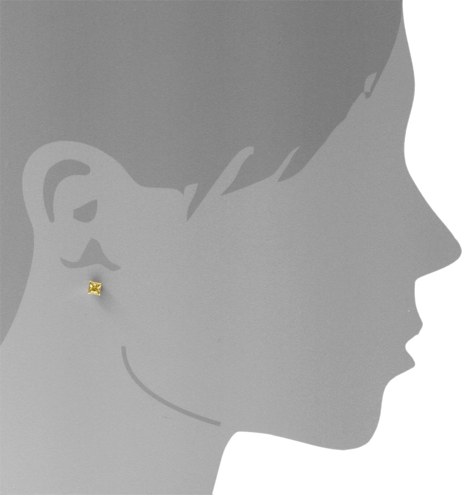 Paar Ohrstecker OSTSEE-SCHMUCK "Ostsee-Schmuck Ohrstecker Anna 5x5 mm Ohrstecker Anna 5x5 mm", gelb (weiß, neutral), Ohrringe, Damen, 5x5mmquadratisch, Gelbgold 333, Paar Ohrstecker
