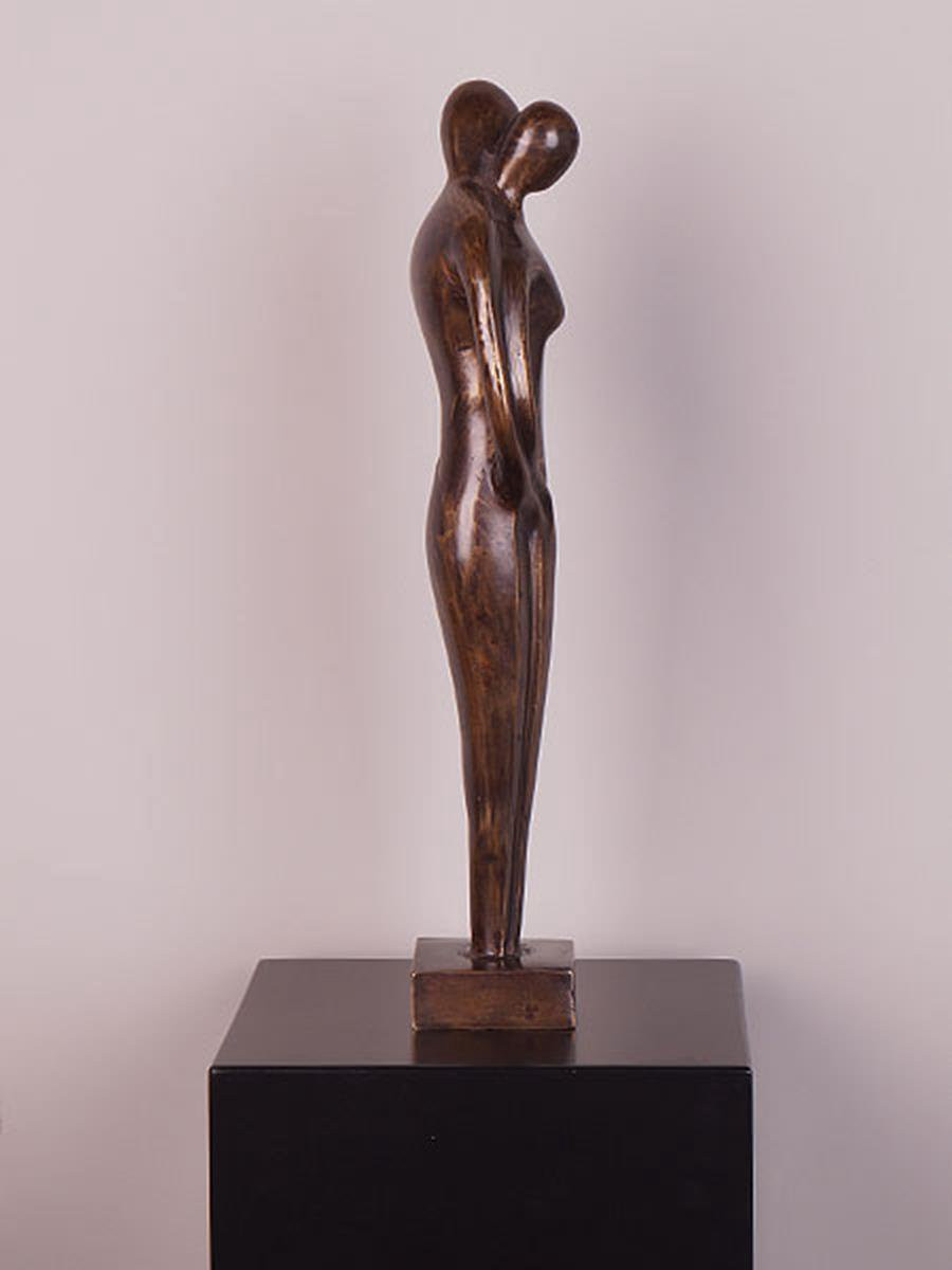 Koppel Samen abstract brons beeld voor volwassenen