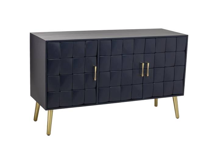 Buffet en bois noir 120x41.5x71h cm