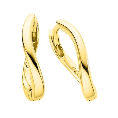 Paar Creolen BRUNO BANANI "Schmuck Geschenk Silber 925 Ohrschmuck Ohrringe", gold (gelbgoldfarben), Ohrringe, Damen, Silber 925 (Sterlingsilber)