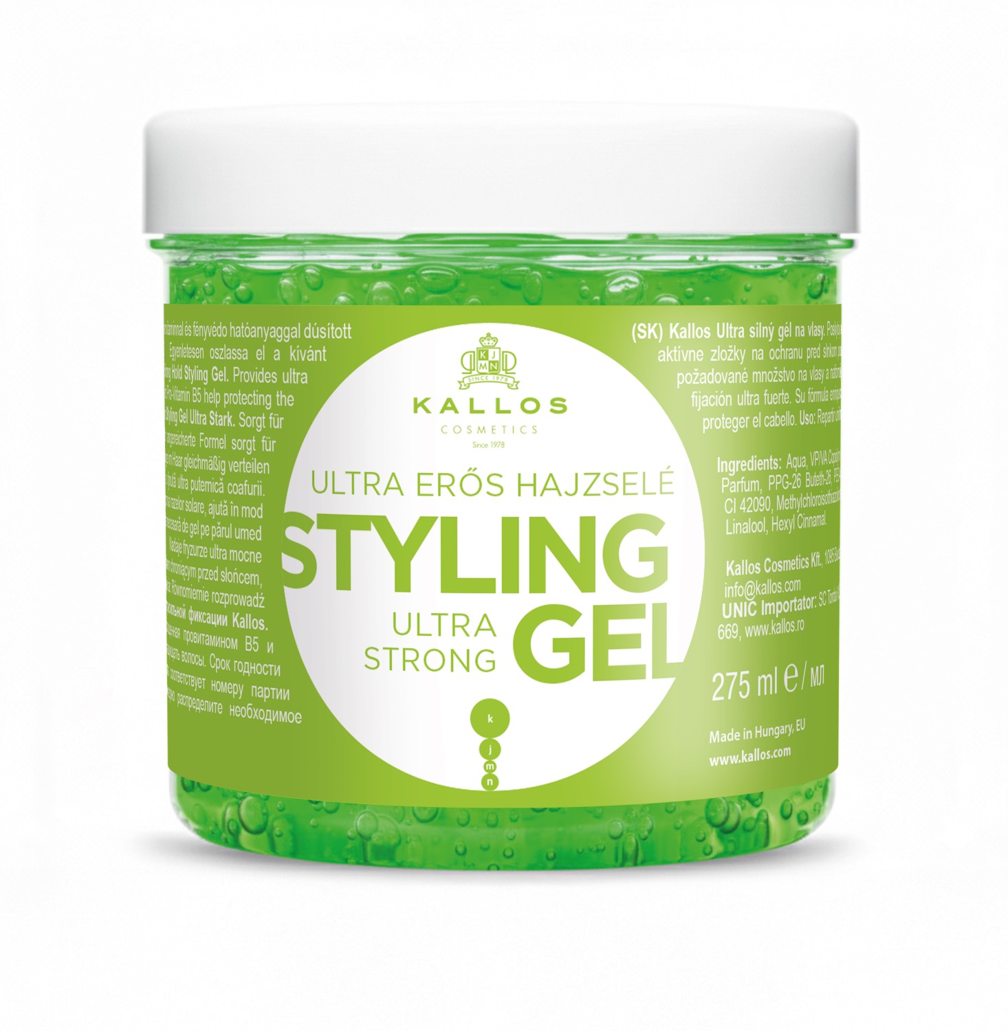 Kallos Ultra Strong Styling Gel 275 ml KA-KJMN2538