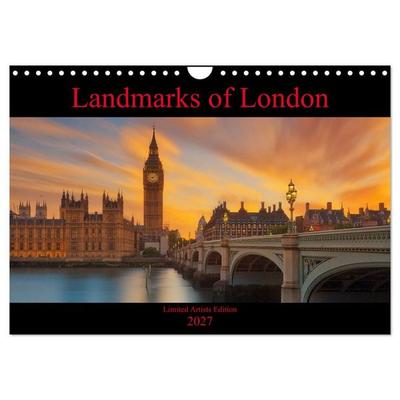 Landmarks of London (Wall Calendar 2027 DIN A4 landscape), CALVENDO 12 Month Wall Calendar