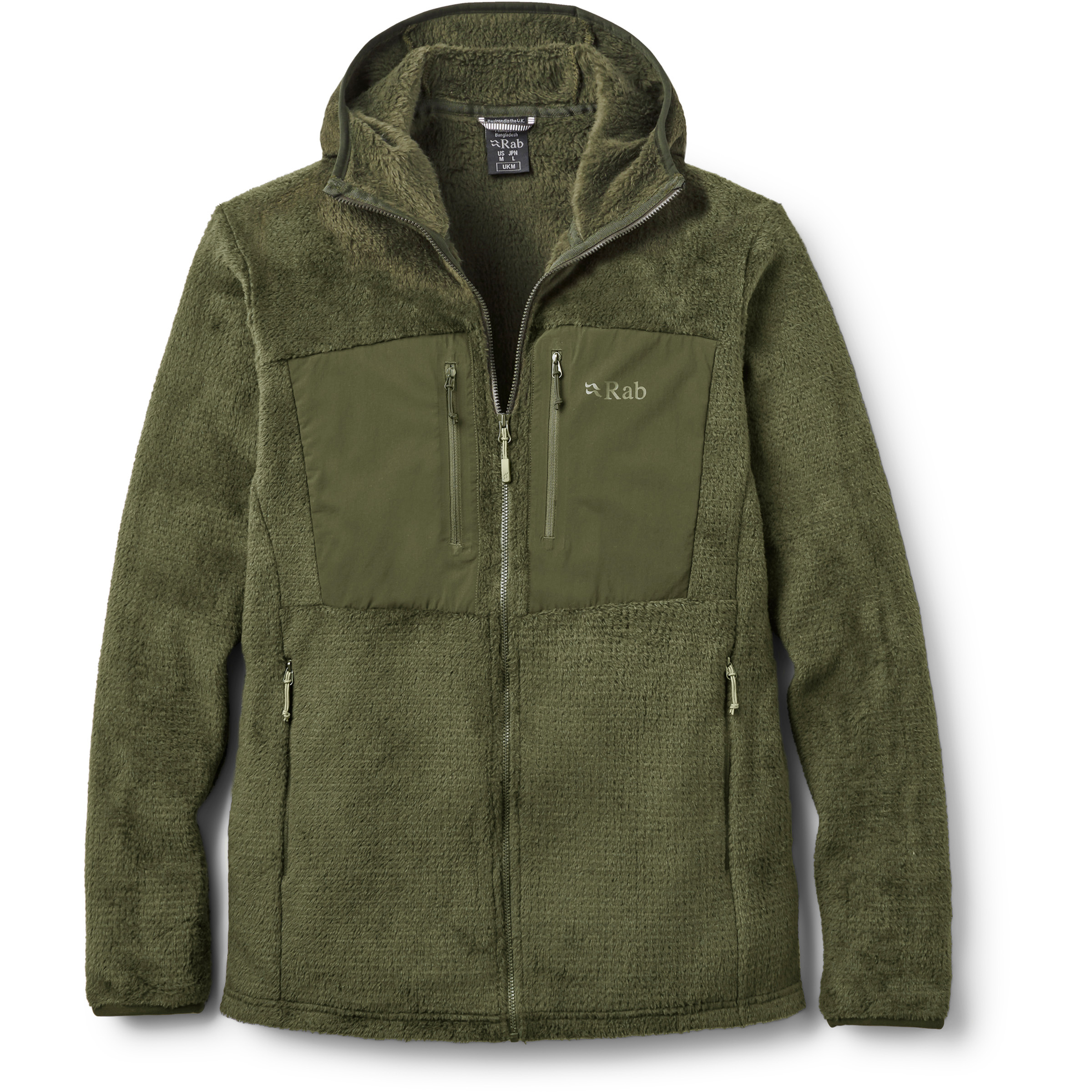 Rab Granitic Hoody Herren Fleecejacke oliv Größe XXL Trekking Schnell trocknend