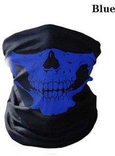 Perfect Picks Market Ghost Skull Cycling Balaclava Breathable Face Mask For MTB, Motorcycle & Outdoor Sports blue