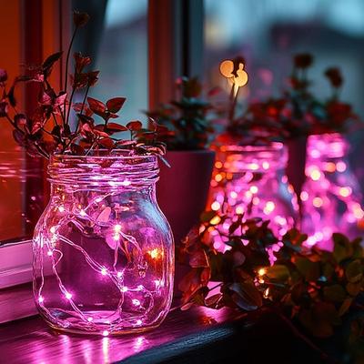 LED Feen-Lichterkette 2m 20LEDs Kupferdrahtlichter für Hochzeitsdekoration Baum Hochzeitsfeier Geschenk Knopfbatterie