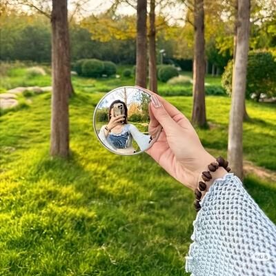 Fusion Finds Portable Convex Travel Makeup Mirror Wide Angle Foldable Vanity Mirror For Vloggers & Content Creators Portable Convex Travel Makeup Mirror Wide Angle Foldable Vanity Mirror For Vloggers & Content Creators