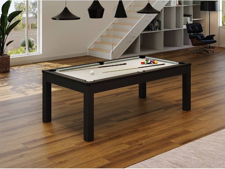 Multifunktionstisch Billard & Tischtennis - 213 x 112 x 81,5 cm - Grau und Schwarz BALTHAZAR