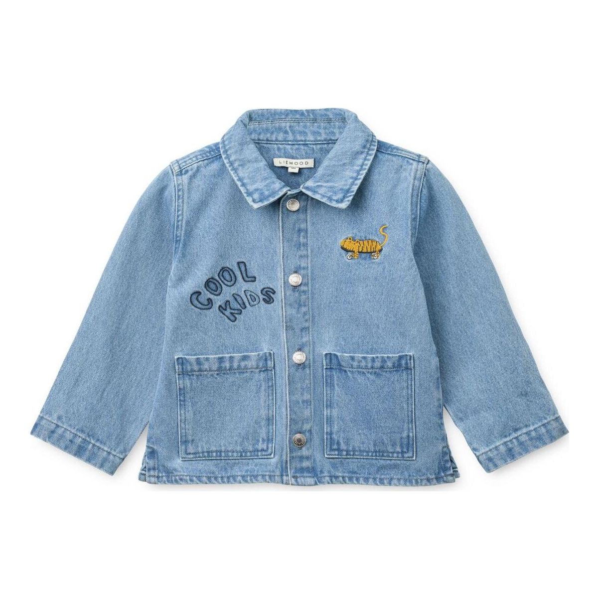 Liewood Kinsley Placement Denim Overshirt cool kids / light blue denim (2674) 98 LW20934-2674-98-CU