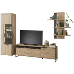 uno Wohnkombination  Argon , holzfarben , Maße (cm): B: 307 H: 210 T: 50.0