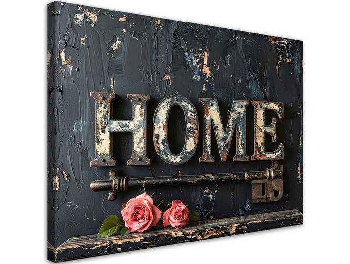 Feeby Leinwandbild Inschriften und Zitate 90x60cm, Schwarz, Sprichwort/Zitat, Rechteckig, 90x60 cm, Bilder & Rahmen, Bilder, Leinwandbilder