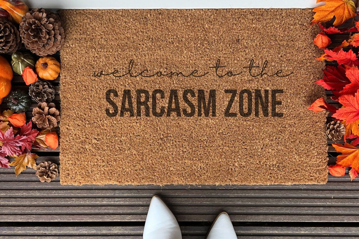 Laser Point Ingangsmat Welcome To The Sarcasm Zone B/D: 90 x 60 cm