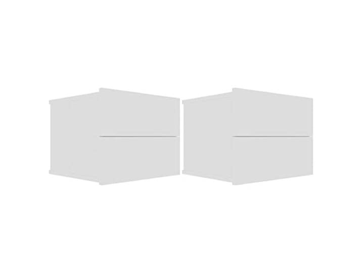 LKJephalotrop Nachttisch 2er Set Weiß 40x30x30 cm Holzwerkstoff Kompakter Beistelltisch fürs Schlafzimmer oder Wohnzimmer, 2 geräumige Schubladen für ordentliche Aufbewahrung kleiner Dinge.