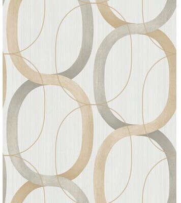 Candice Olson Interlock Dark Taupe Wallpaper