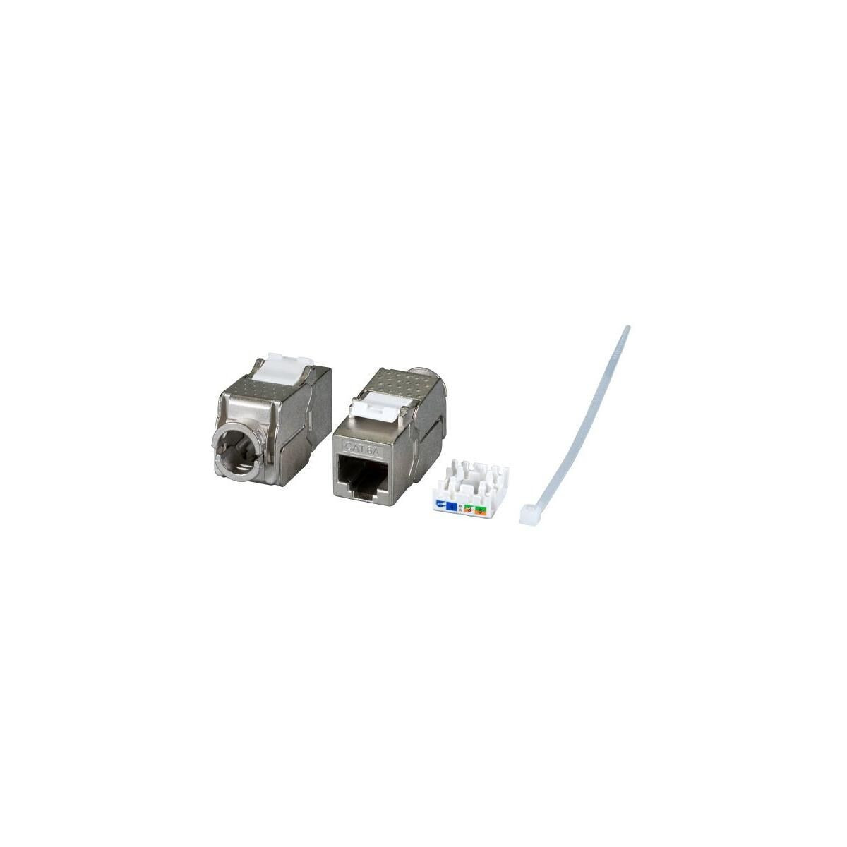 EFB Keystone Cat6A RJ45 10GE Slim Netwerkmodule Metaal Werkzeugfrei E-200100