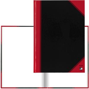 Bantex Notizbuch 100302831 Chinakladde, Karton Hardcover, schwarz / rot, 96 Blatt / 192 Seiten, 70 g/m², blanko, A4