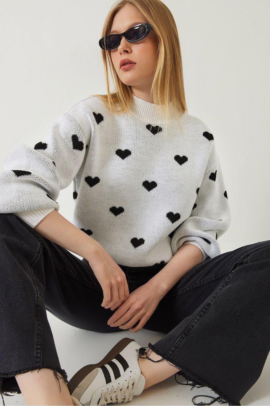 Hartpatroon Crewneck Relaxed Fit Trui