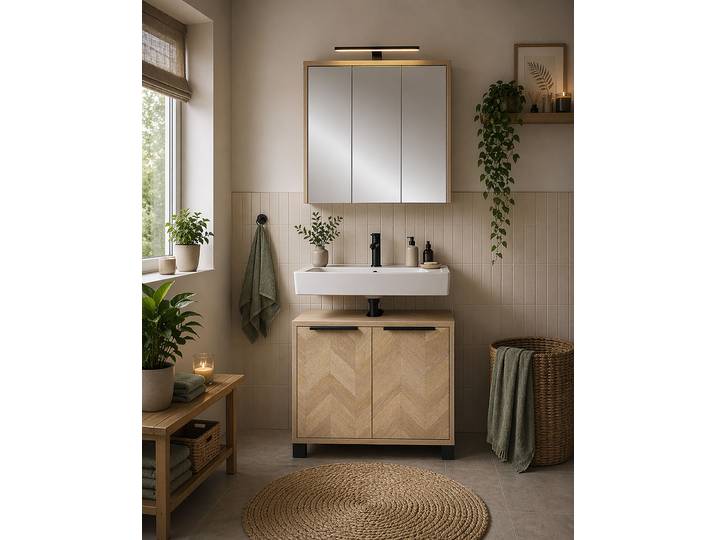 Meuble sous-vasque Piazza 65 cm 65 x 54 x 33cm Bois/Imitation chêne clair