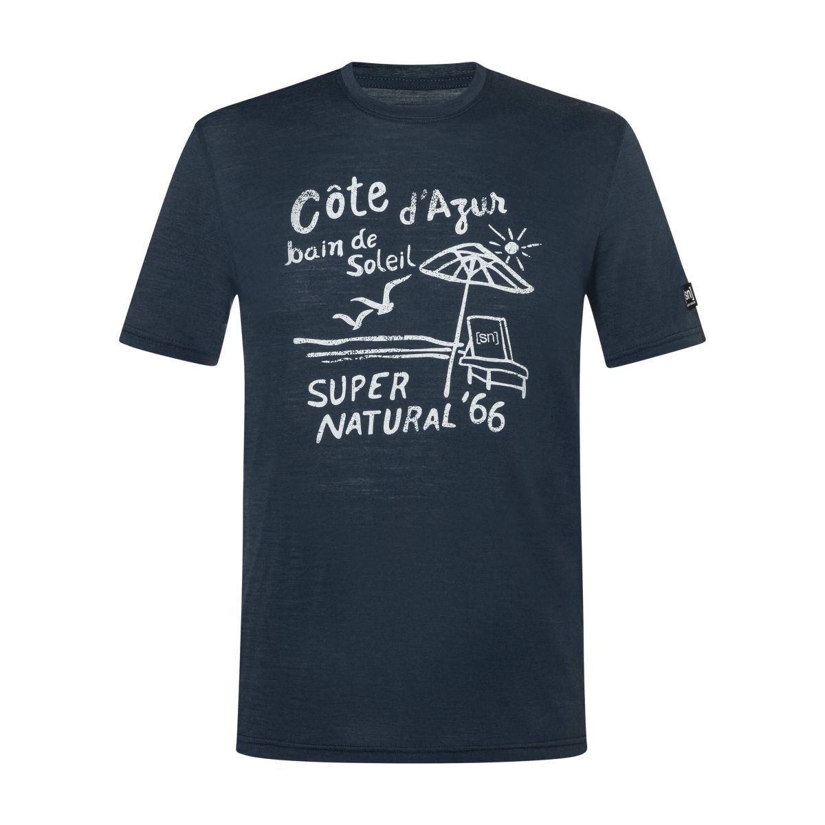 Super.Natural M Cote D'azur Tee blueberry/white stone (68H) L SNMP0125868HL