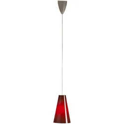 Tecnolumen HLWS 03 Pendelleuchte, rotes Glas