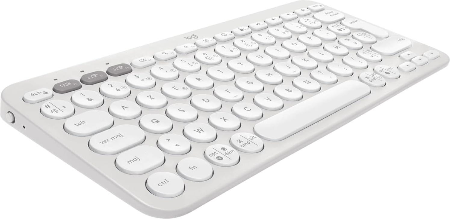 Logitech Pebble Keys 2 K380s Bluetooth Toetsenbord - Tonal White - Frans
