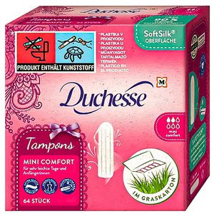 Duchesse Tampons Comfort, Mini, sanftes Einführen, aus Viskose, 64 Stück