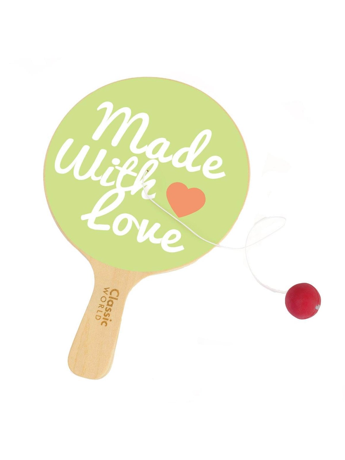 Classic World Wooden Racket with Ball on String
