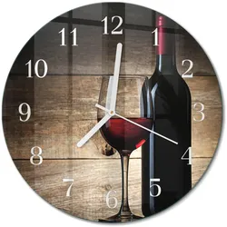 WANDUHR aus Glas Ø30 cm - Wein
