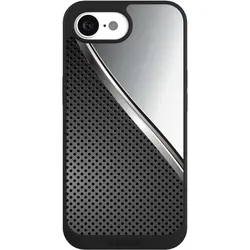 Nivocase Handyhülle für Apple iPhone 16e Hülle NIVOpure Case Schwarz Carbon Metall Stahl (Apple iPhone 16e), Smartphone Hülle, Schwarz