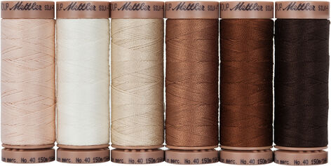 Mettler Silk Finish Cotton "Natur", Stärke: 40, Inhalt: 6x 150 m