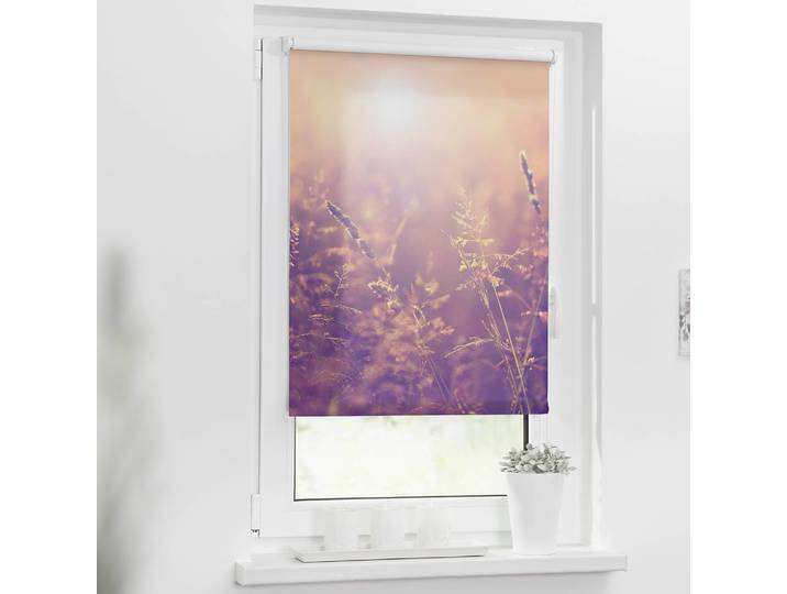 Klemmfix Verdunklungsrollo Sommerabend 70 x 150cm Orange