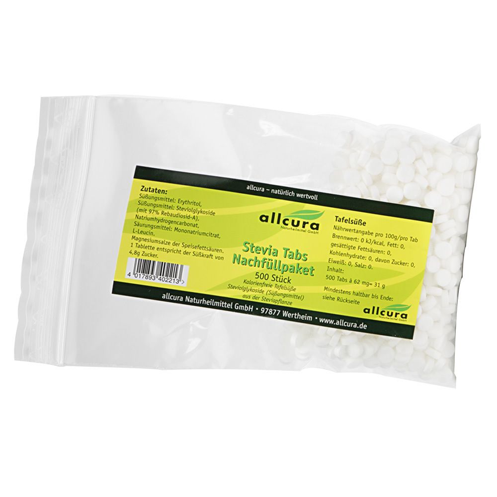 Stevia Tabs Nachfüllpacket 500 St Tabletten