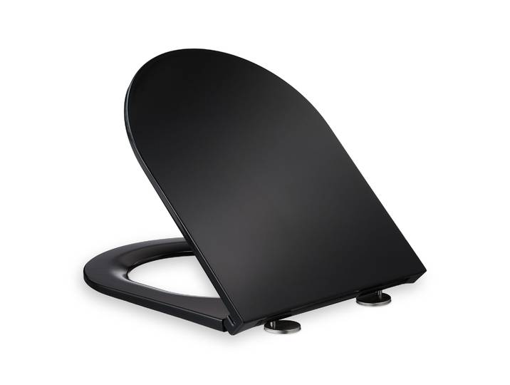 Toilettendeckel mit Absenkautomatik Schwarz