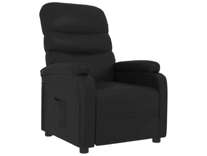 HAQWRDQSG Relaxsessel Manuell Verstellbar TV Sessel Kunstleder Schwarz Ergonomischer TV-Liegesessel mit 3-stufig verstellbarer Rückenlehne und Fußstütze für Ihr Wohnzimmer.
