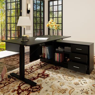 FUFU&GAGA "Super-Sized Standing Desk with Electric Lift - 63""x31.5""PC Desktop Electric Height Adjustable Standing Desk"