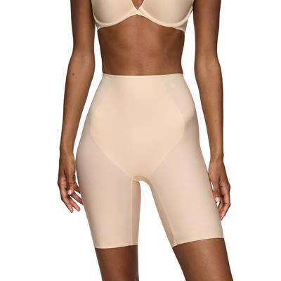 Shapingpants TRIUMPH "Medium Shaping Series", Damen, Gr. S, Microtouch, beige (satin cream), Microtouch, Obermaterial: 54% Elasthan, 46% Polyamid, unifarben, eng, Unterhosen, keine störenden Seitennähte, taillenhoch, elastischer Bund