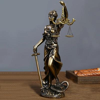 Vintage Goddess Of Justice Statue Retro Copper Lady Justice Figurine For Home Office Decor Vintage Goddess Of Justice Statue Retro Copper Lady Justice Figurine For Home Office Decor