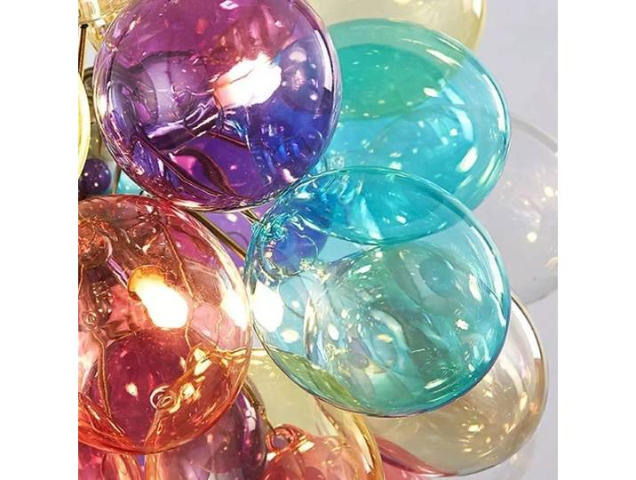 Lustre suspendu coloré de designer, luminaire à bulles, lampe à suspension en verre pour salon, chambre à coucher, décoration de la maison