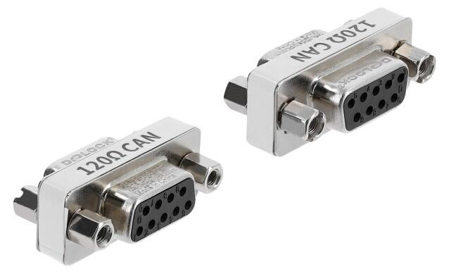 Delock 91691 D-Sub 9 Pin naar D-Sub 9 Pin Adapter met 120 Ohm Abschlusswiderstand