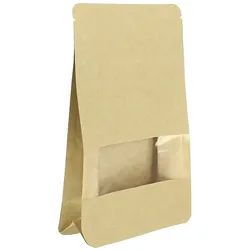 MONOUSO - Papiertüten StandUp mit Fenster und Innenfolie 12+6x20cm (1.000 Stück)