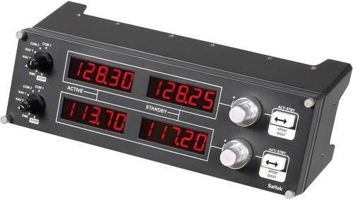 Logitech Gaming Saitek Pro Flight Radio Panel PZ69 Flugsimulator-Controller USB PC Dunkelgrau