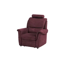 meinSofa Sessel mit Hocker als Auszug Chris , rot , Maße (cm): B: 102 H: 96 T: 92.0