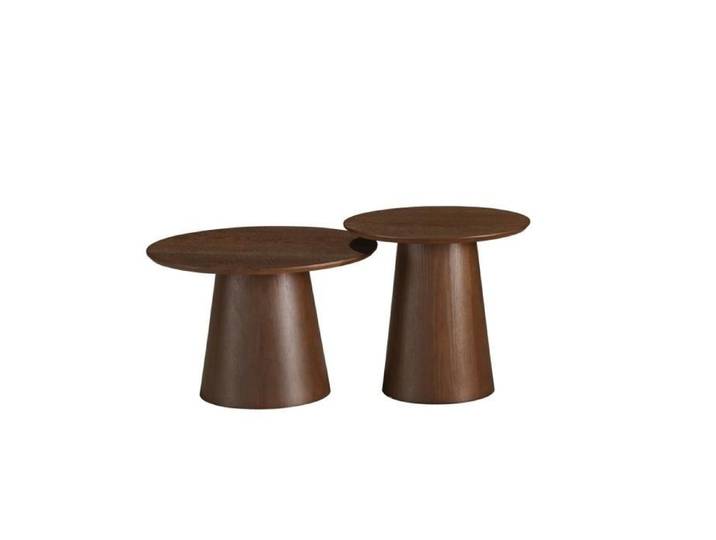 Livin24 Set de tables basses Ash chêne rustique
