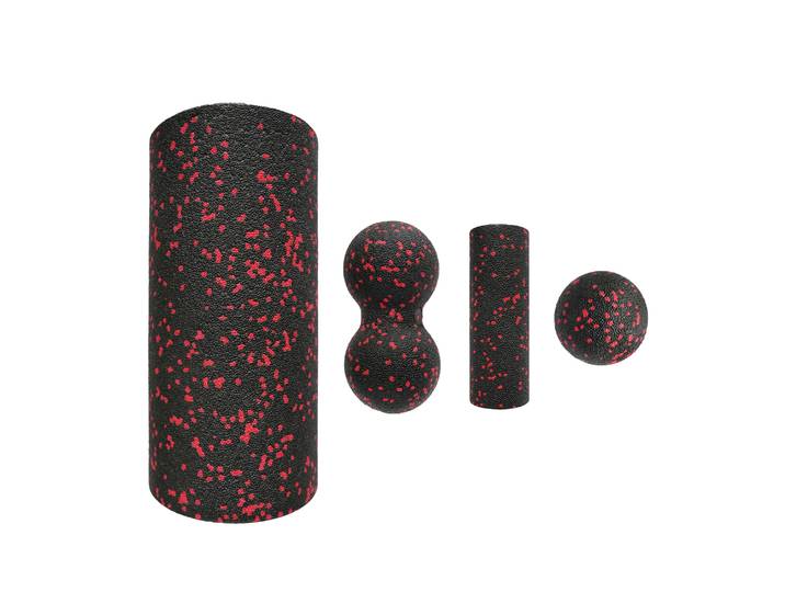 Faszienrolle Set 5-teilig schwarz/rot