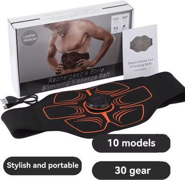 Inspire Curations EMS Muscle Stimulator Belt Abdominal Muscle Stimulator For Core Training & Muscle Activation 10 Mode 30 Gear A usb Type c