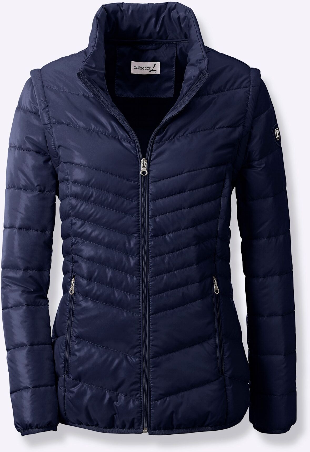 Steppjacke CASUAL LOOKS, Damen, Gr. 38, blau (marine), 100% Polyester, unifarben, Jacken Steppjacke