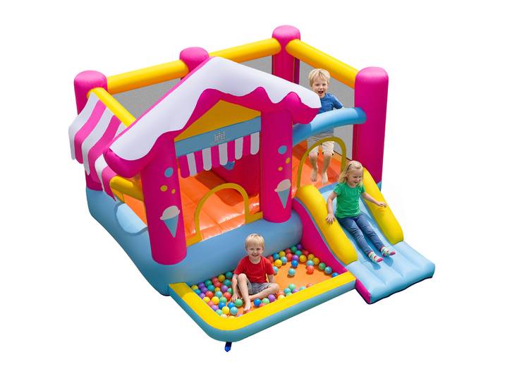Opblaasbaar Springkasteel met Glijbaan Springgebied en Ballenbad