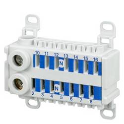 Siemens 8GS40341 ALPHA 400-ZS N-Klemme 14-pol., 2x 14mm2 Schraubklemme, 14x 4mm2 Steckklemme Klemme Blau 1 St.