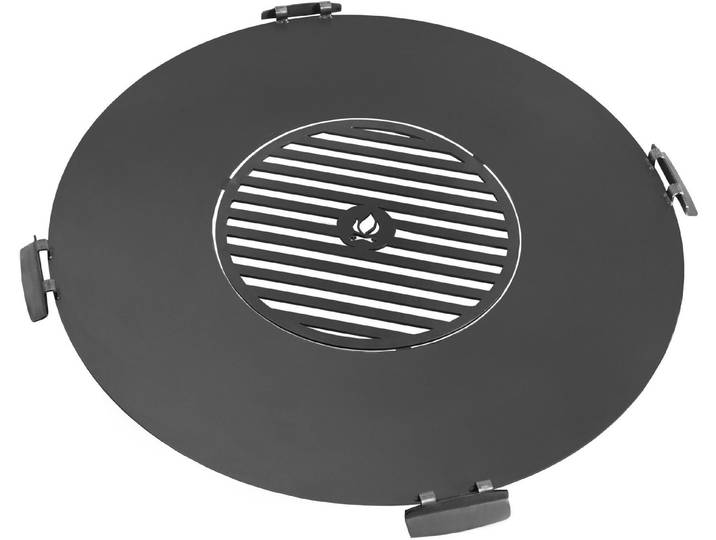 CookKing Grillplattenaufsatz, Stahl, mit Grillrost, Ø 78 cm, für Feuerschalen geeignet