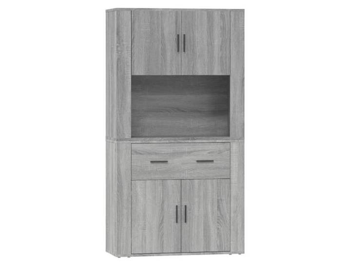 Buffet haut-Armoire de chambre - multi-rangement - Sonoma gris - Bois d'ingénierie NEUF - BM 5723691